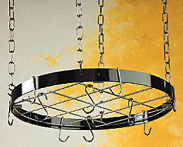 Rogar Round Hanging Pot Rack with Grid - Fast FREE FedEx Shipping! image