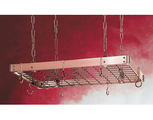 Rogar Copper Rectangle Pot Rack with Grid