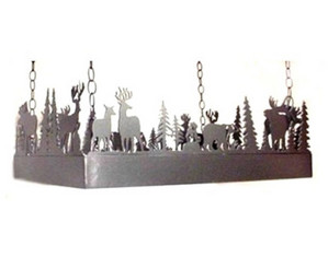 Smoky Mountain Metal Arts Ceiling Four Chain Wilderness Series Pot Rack