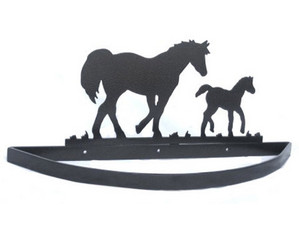 Smoky Mountain Metal Arts Horse and Colt Wall Mount Pot Rack - Fast FREE FedEx Shipping!