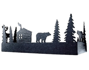 Smoky Mountain Metal Arts Wilderness Series Cabin Bears and Deer Pot Rack