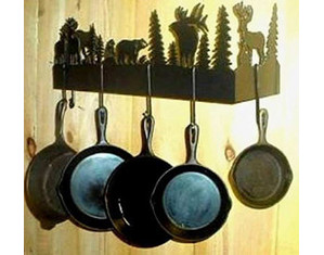 Smoky Mountain Metal Arts Wilderness Series Forest Wildlife Pot Rack