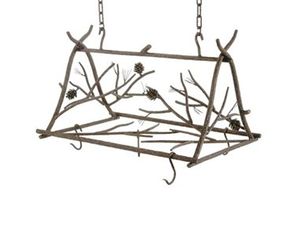 Stone County Pine Pot Rack with Hooks