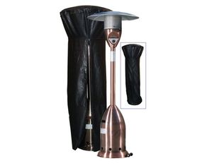 Fire Sense Outdoor Full Length Patio Heater Vinyl Cover w/Felt Lining & Zipper Closure Outdoor Fireplace Accessory
