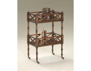Butler Plantation Cherry Mobile Kitchen Server with Two Shelves