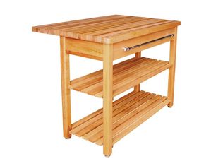 Catskill Craftsmen Contemporary Harvest Table with Drop Leaf Kitchen Island