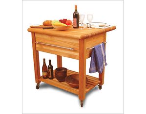Catskill Craftsmen Grand Workcenter with Drop Leaf Kitchen Island