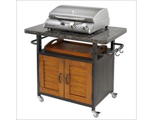 Fire Stone Bistro 36 Inch Kitchen Cabinet with Granite Top and Wood Doors