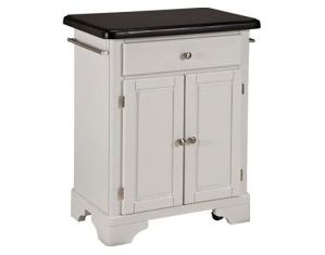 Home Styles Furniture Black Granite Top on White Cabinet