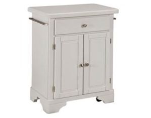 Home Styles Furniture Wood Top on White Cabinet