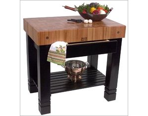 John Boos Rouge Et Noir Block de Foyer Kitchen Island