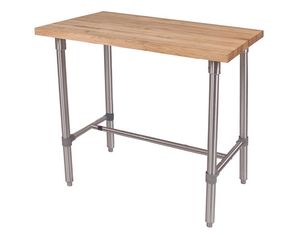 John Boos Cucina Classico in Hard Maple with Stainless Steel Kitchen Island