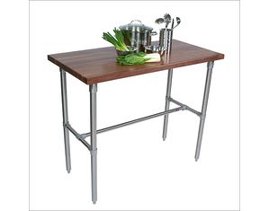 John Boos Cucina Classico in Walnut with Stainless Steel Kitchen Island