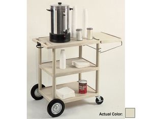 Luxor Three Shelf Serving Cart with Side Shelf