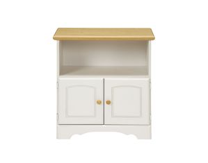 New Visions by Lane Kitchen Essentials White/Maple Utility Stand