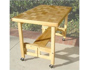 Oasis Island All Wood Folding Serving Buffet / DiningTable