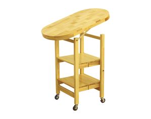Oasis Island All Wood Oval Folding Island 36