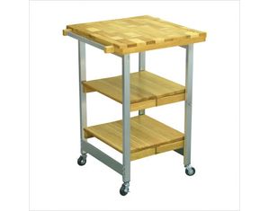 Oasis Island SS/Wood Folding BBQ/Kitchen Island