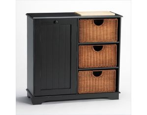 SEI Trash Bin Storage Kitchen Island