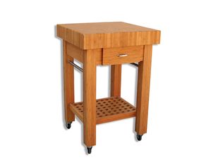 Totally Bamboo 24 Inch Professional Bamboo Cart Kitchen Island
