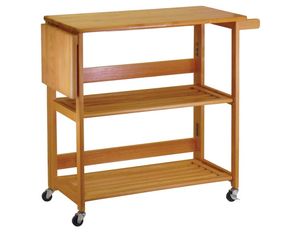 Winsome Foldable Kitchen Cart with Shelves - Fast FREE FedEx Shipping!