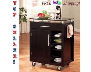 Union Square Classic Black Kitchen Cart