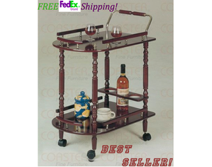 Save  on Serving Cart in Cherry - FREE FedEx Shipping! at The Kitchen Island Superstore