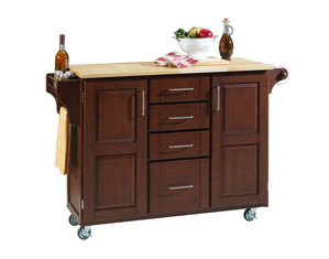 Home Styles Kitchen Cart in Medium Cherry