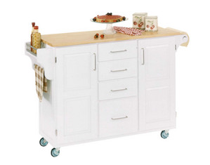 Home Styles Kitchen Cart in White