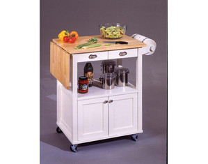 Home Styles Furniture Kitchen Cart with Drop Leaf and 2 Doors