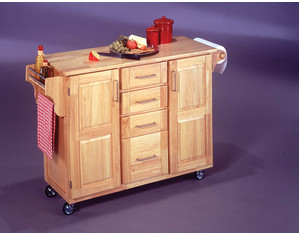 Home Styles Furniture Kitchen Cart with Drop Leaf Breakfast Bar