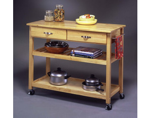 Home Styles Furniture Solid Wood Top Kitchen Cart