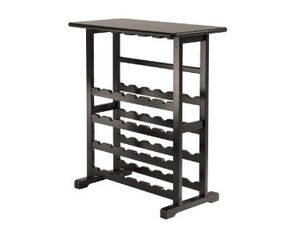 Winsome Vinny Wine Rack 24 Bottle with Glass Hanger