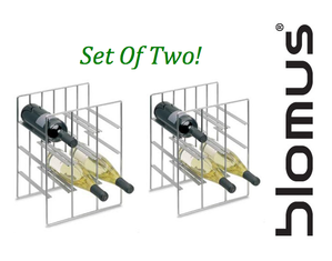 Blomus Pilare 9-Bottle Wine Storage  - Set of 2!