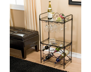 Concept Housewares Metro 12-Bottle Floor Standing Wine Rack - Fast FREE FedEx Shipping!