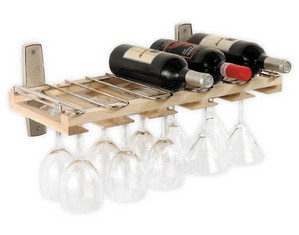 JK Adams Stemware and Wine Bottle Rack