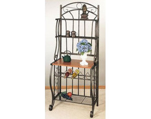 Old Dutch International Copper Bakers Rack with Wine Rack - Fast FREE FedEx Shipping!