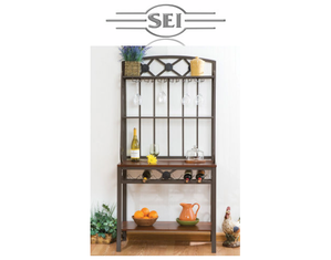 SEI Decorative Coffee Brown Wine Storage Rack