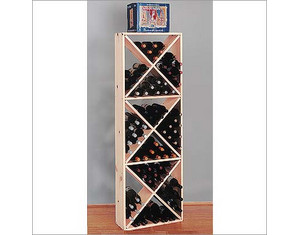 Wine Cellar Innovations Country Pine Solid Diamond Cube for 132 Bottles