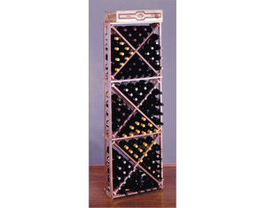 Wine Cellar Innovations Super Premium Redwood Diamond Cube Rack for 132 Bottles - Fast FREE FedEx Shipping!