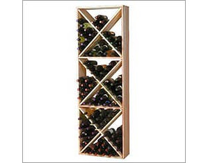 Wine Cellar Innovations Super Premium Redwood Solid Diamond Cube-132 bottles