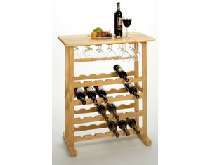 Winsome 24 Bottle Wine Rack with Glass Rack