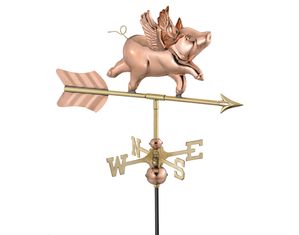 Good Directions Pig with Wings Weathervane