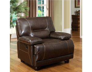 Abbyson Living Brownstone Premium Italian Leather Recliner