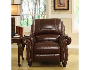 Abbyson Living Cambridge Leather Pushback Reclining Armchair