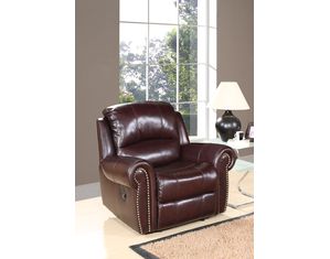 Abbyson Living Lexington Reclining Italian Leather Armchair
