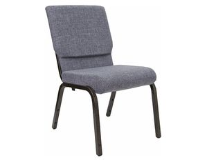 Flash Furniture 18.5 Inch W Gray Patterned Stacking HERCULES Church Chair - Gold Vein Frame