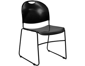 Flash Furniture Black High Density Eco-Friendly Stack Chair