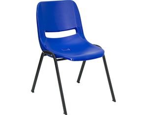 Flash Furniture Blue Ergonomic Shell Stack Chair