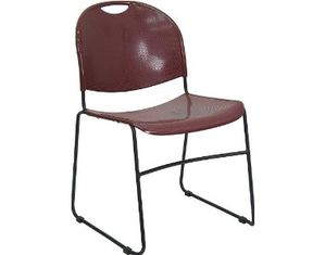 Flash Furniture Burgundy High Density High-Tech - Ultra Compact Stack Chair